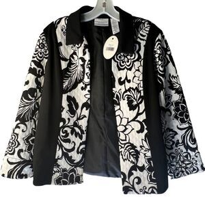 Alfred Dunner Floral Quilted Jacket nwt